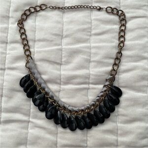 🎉FINAL PRICE 🎉 Black and Gold Cascading Fringe Necklace